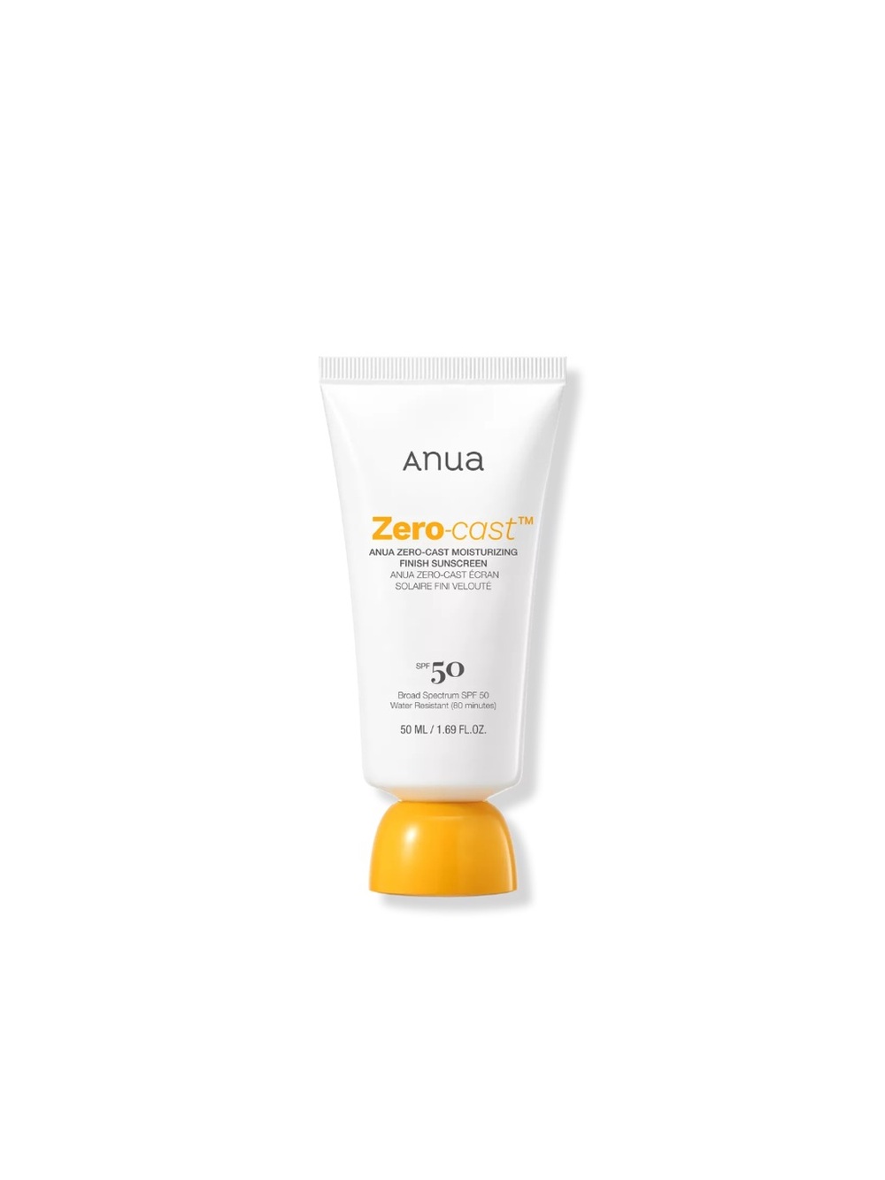 Anua Zero-Cast Moisturizing Finish Sunscreen SPF 50 - Orange